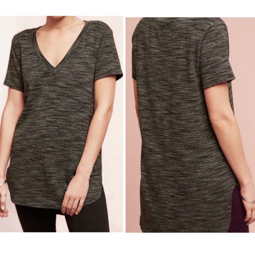 NEW Anthropologie Cloth & Stone Grey Shirt